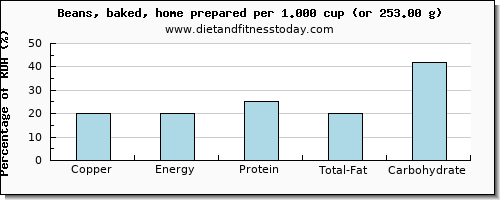 copper and nutritional content in baked beans